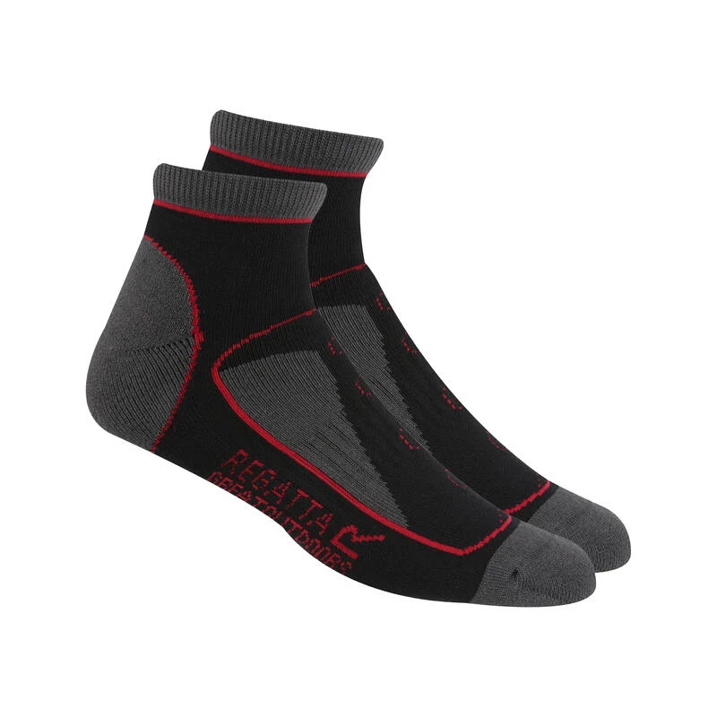 Regatta Calcetines Al Tobillo Samaris Trail Colores Sólidos Para Mujer Packs De 2 Negro, 2 Regatta Calcetines Al Tobillo Samaris Trail Colores Sólidos Para Mujer Packs De 2 Negro, - Imagen 2