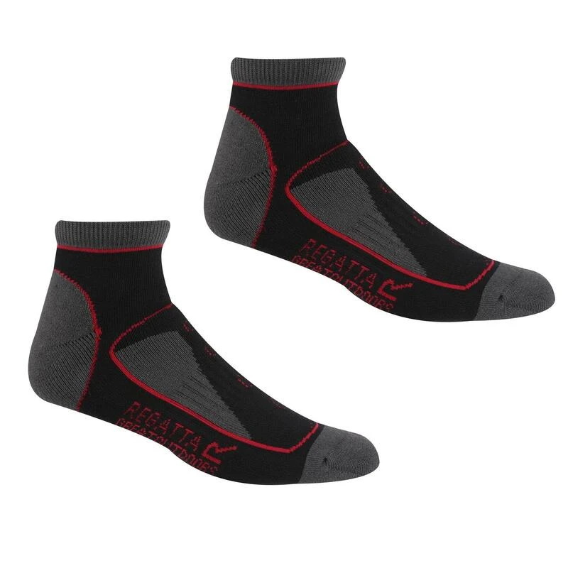 Regatta Calcetines Al Tobillo Samaris Trail Colores Sólidos Para Mujer Packs De 2 Negro, 1 Regatta Calcetines Al Tobillo Samaris Trail Colores Sólidos Para Mujer Packs De 2 Negro,