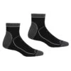 Regatta Calcetines Al Tobillo Samaris Trail Para Hombre Packs De 2 Negro, Acero Oscuro
