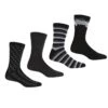 Regatta Calcetines Lifestyle Para Hombre Pack De 4 Negro