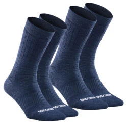 Calcetines Térmicos De Montaña Y Nieve 2 Pares Adulto Quechua SH100 X-Warm Azul