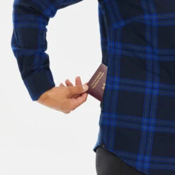 Camisa De Cuadros De Montaña Y Trekking Manga Larga Mujer Forclaz Travel 100 -Outdoor Tienda camisa de cuadros de montaa y trekking manga larga mujer forclaz travel 100 3