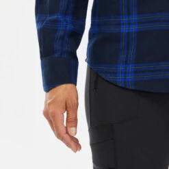 Camisa De Cuadros De Montaña Y Trekking Manga Larga Mujer Forclaz Travel 100 -Outdoor Tienda camisa de cuadros de montaa y trekking manga larga mujer forclaz travel 100 4