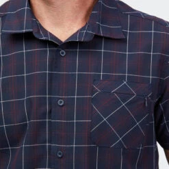 Camisa Trekking Viaje TRAVEL 100 Cuadros Manga Corta Negro Hombre 9 Camisa Trekking Viaje TRAVEL 100 Cuadros Manga Corta Negro Hombre -Outdoor Tienda camisa trekking viaje travel 100 cuadros manga corta negro hombre 3