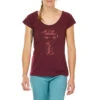 Camiseta De Escalada Y Montaña Manga Corta Mujer Simond Vertika Burdeos