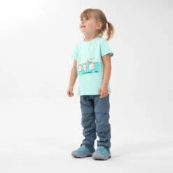 Camiseta De Montaña Y Trekking Manga Corta Niños 2-6 Años Quechua MH100 Verde -Outdoor Tienda camiseta de montaa y trekking manga corta nios 2 6 aos quechua mh100 verde 2