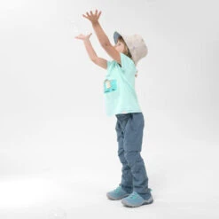 Camiseta De Montaña Y Trekking Manga Corta Niños 2-6 Años Quechua MH100 Verde -Outdoor Tienda camiseta de montaa y trekking manga corta nios 2 6 aos quechua mh100 verde 4