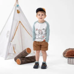 Camiseta De Montaña Y Trekking Protección Solar Niños 2-6 Años Quechua Beige -Outdoor Tienda camiseta de montaa y trekking proteccion solar nios 2 6 aos quechua beige 4