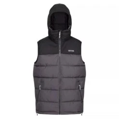 Regatta Chaleco Forro Polar Nevado Sin Mangas Para Hombre Negro, Gris Oscuro