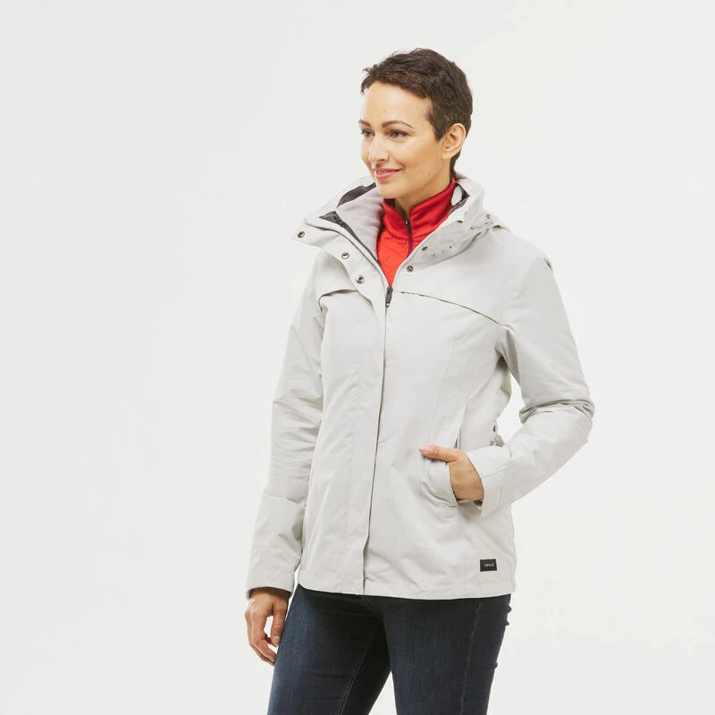 Chaqueta De Montaña Y Trekking 3 En 1 Impermeable Mujer Forclaz Travel 100 1 Chaqueta De Montaña Y Trekking 3 En 1 Impermeable Mujer Forclaz Travel 100