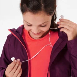 Chaqueta Impermeable De Montaña Trekking Niños 7-15 Años Quechua MH500 Violeta -Outdoor Tienda chaqueta impermeable de montaa trekking nios 7 15 aos quechua mh500 violeta 4