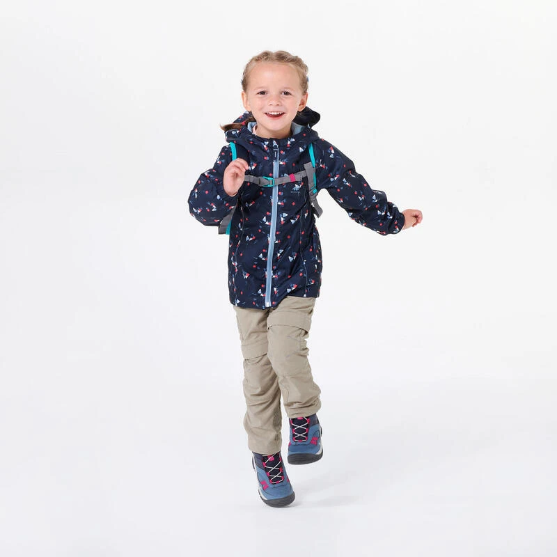 Chaqueta Impermeable De Montaña Y Trekking NIños 2-6 Años Quechua MH500 Azul 3 Chaqueta Impermeable De Montaña Y Trekking NIños 2-6 Años Quechua MH500 Azul - Imagen 3