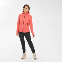 Chaqueta Polar De Montaña Y Trekking Con Capucha Mujer Quechua MH520 Naranja -Outdoor Tienda chaqueta polar de montaa y trekking con capucha mujer quechua mh520 naranja 2