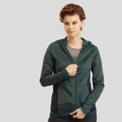 Chaqueta Polar De Montaña Y Trekking Con Capucha Mujer Quechua MH900 Blanco 11 Chaqueta Polar De Montaña Y Trekking Con Capucha Mujer Quechua MH900 Blanco -Outdoor Tienda chaqueta polar de montaa y trekking con capucha mujer quechua mh900 verde