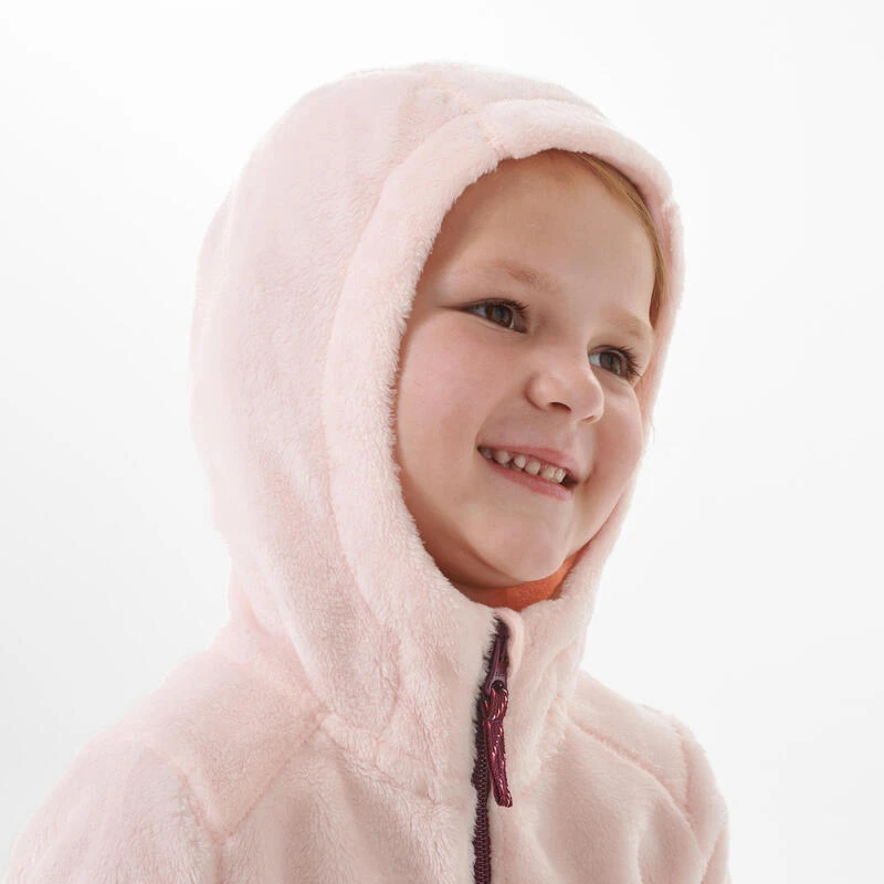 Chaqueta Polar De Montaña Y Trekking Niños 2-6 Años Quechua MH500 Rosa Capucha 3 Chaqueta Polar De Montaña Y Trekking Niños 2-6 Años Quechua MH500 Rosa Capucha - Imagen 3