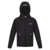 Regatta Chaqueta Softshell Maxwell Jaspeada Para Niños/Niñas Negro