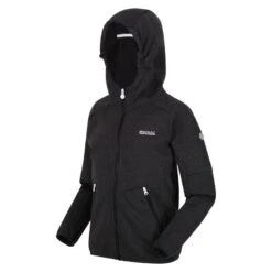Regatta Chaqueta Softshell Maxwell Jaspeada Para Niños/Niñas Negro -Outdoor Tienda chaqueta softshell maxwell jaspeada para niosnias negro 3