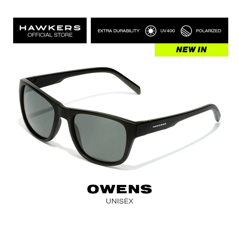 HAWKERS Gafas De Sol Para Hombre Y Mujer BLACK DARK POLARIZED - OWENS 1 HAWKERS Gafas De Sol Para Hombre Y Mujer BLACK DARK POLARIZED - OWENS