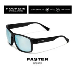 HAWKERS Gafas De Sol Para Hombres Y Mujeres FASTER Black Dark -Outdoor Tienda gafas de sol para hombres y mujeres faster black blue chrome