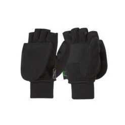 Guantes-Manoplas Trekking Con Solapa Cortaviento F-Lite Negro