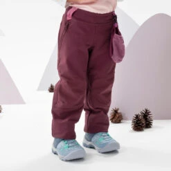 Pantalón Montaña Y Trekking Perlante Niños 2 A 6 Años Quechua MH550 Gris -Outdoor Tienda pantalon montaa y trekking perlante nios 2 a 6 aos quechua mh550 burdeos