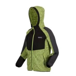 Regatta Sudadera Con Cremallera Dissolver VI Jaspeada De Polar Para Niños/Niñas Negro, -Outdoor Tienda sudadera con cremallera dissolver vi jaspeada de polar para niosnias negro 2